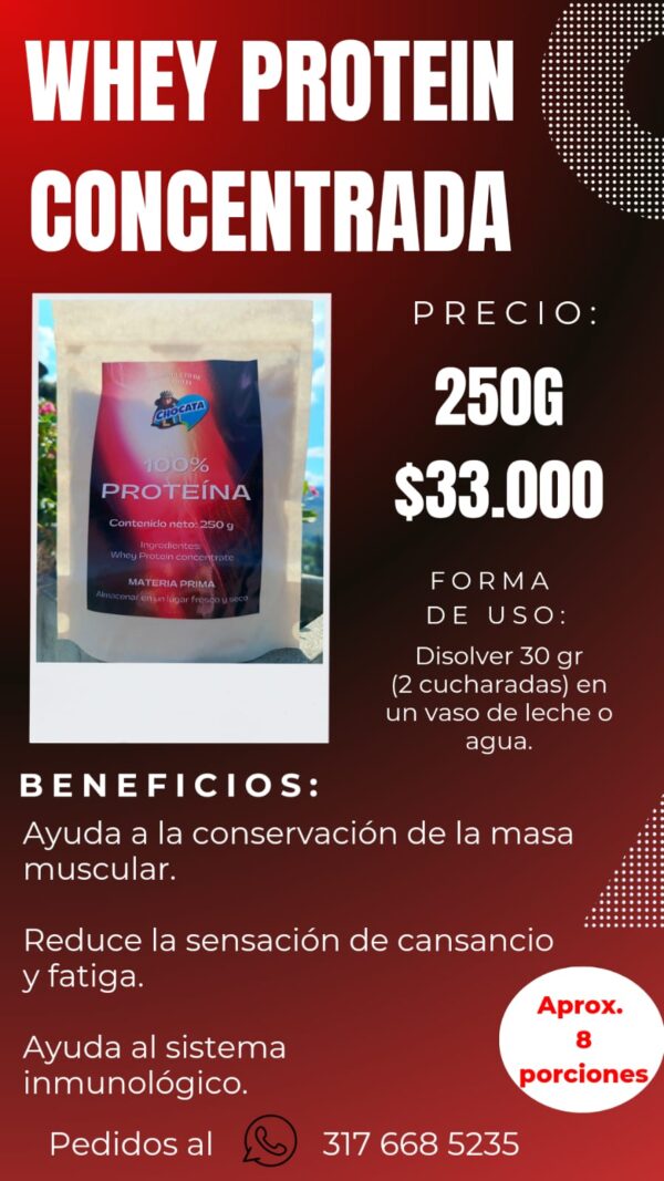 WHEY PROTEIN CONCENTRADA 100% PROTEIΝΑ - Imagen 2